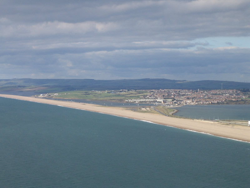 Chesil Beach from Portland, Britain's longest 'tombolo', Ch…